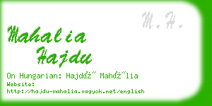 mahalia hajdu business card